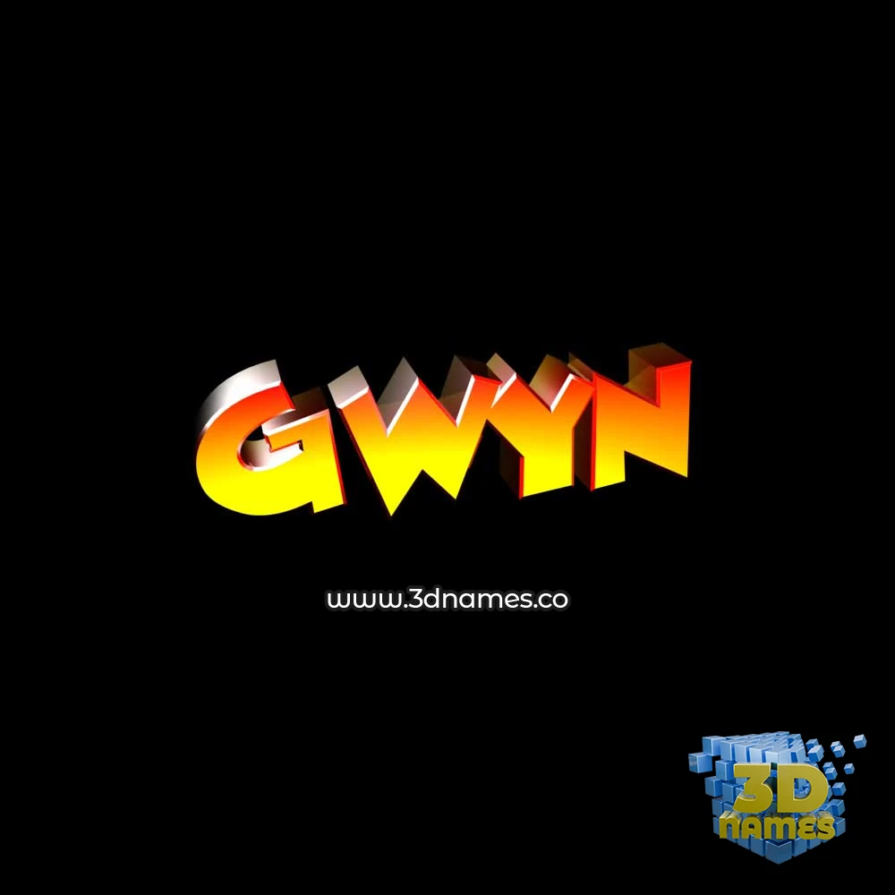 gwyn in Black Background style - 3D name wallpaper