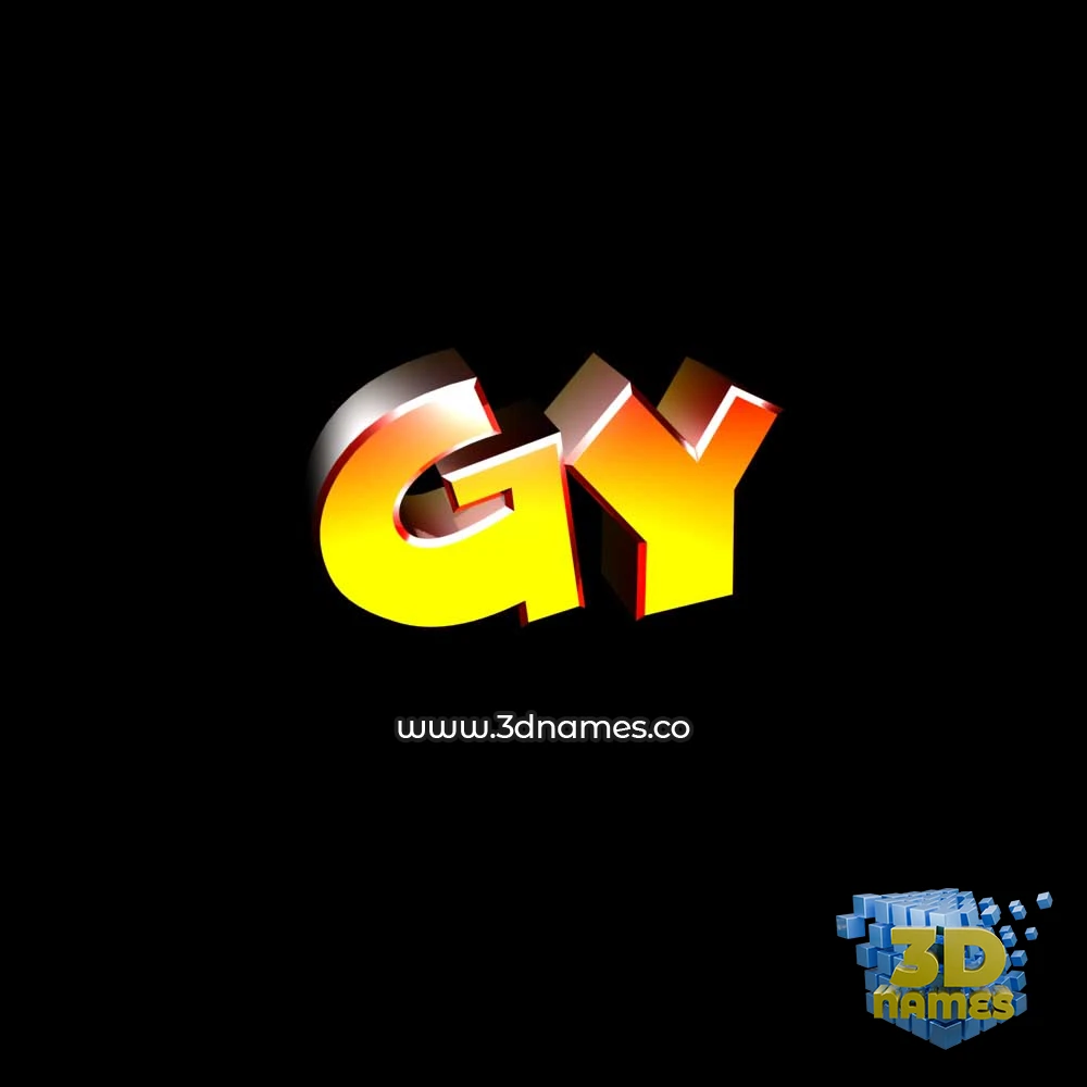 gy in Black Background style - 3D name wallpaper