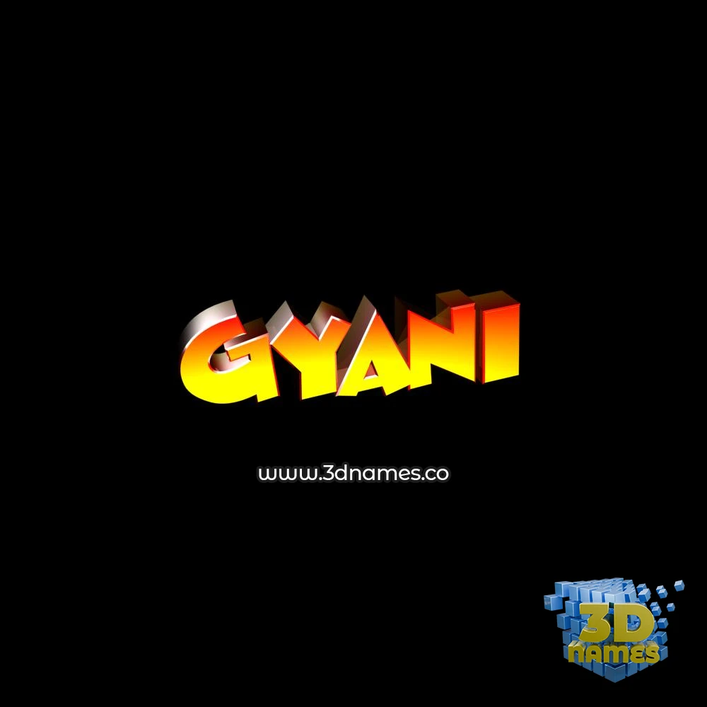 gyani in Black Background style - 3D name wallpaper