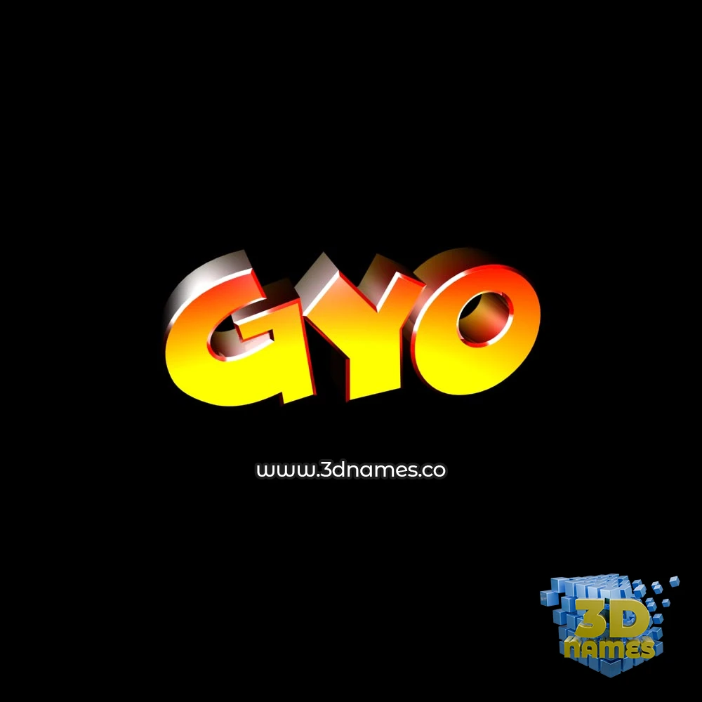 gyo in Black Background style - 3D name wallpaper