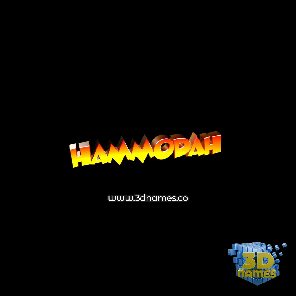 hammodah in Black Background style - 3D name wallpaper