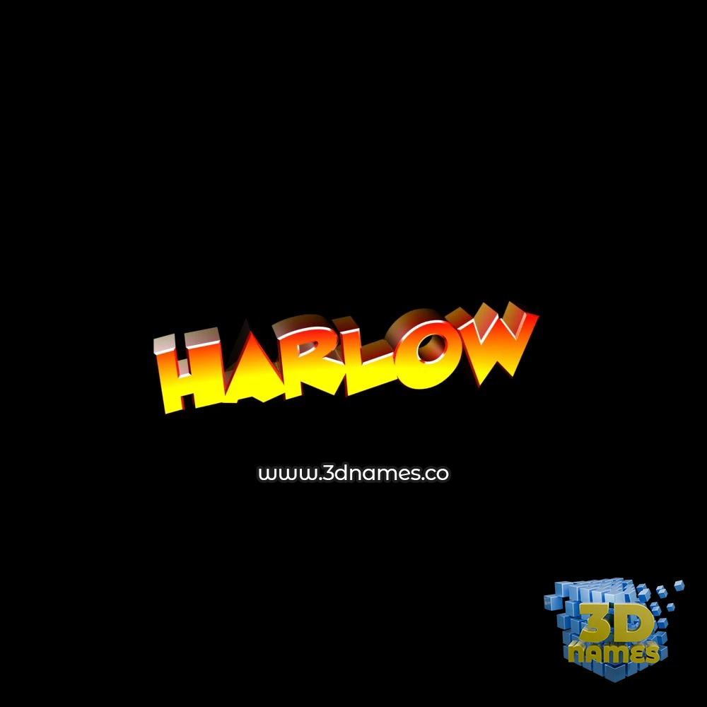 harlow in Black Background style - 3D name wallpaper