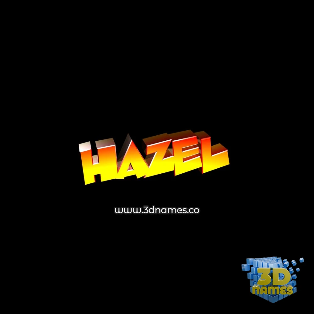 hazel in Black Background style - 3D name wallpaper