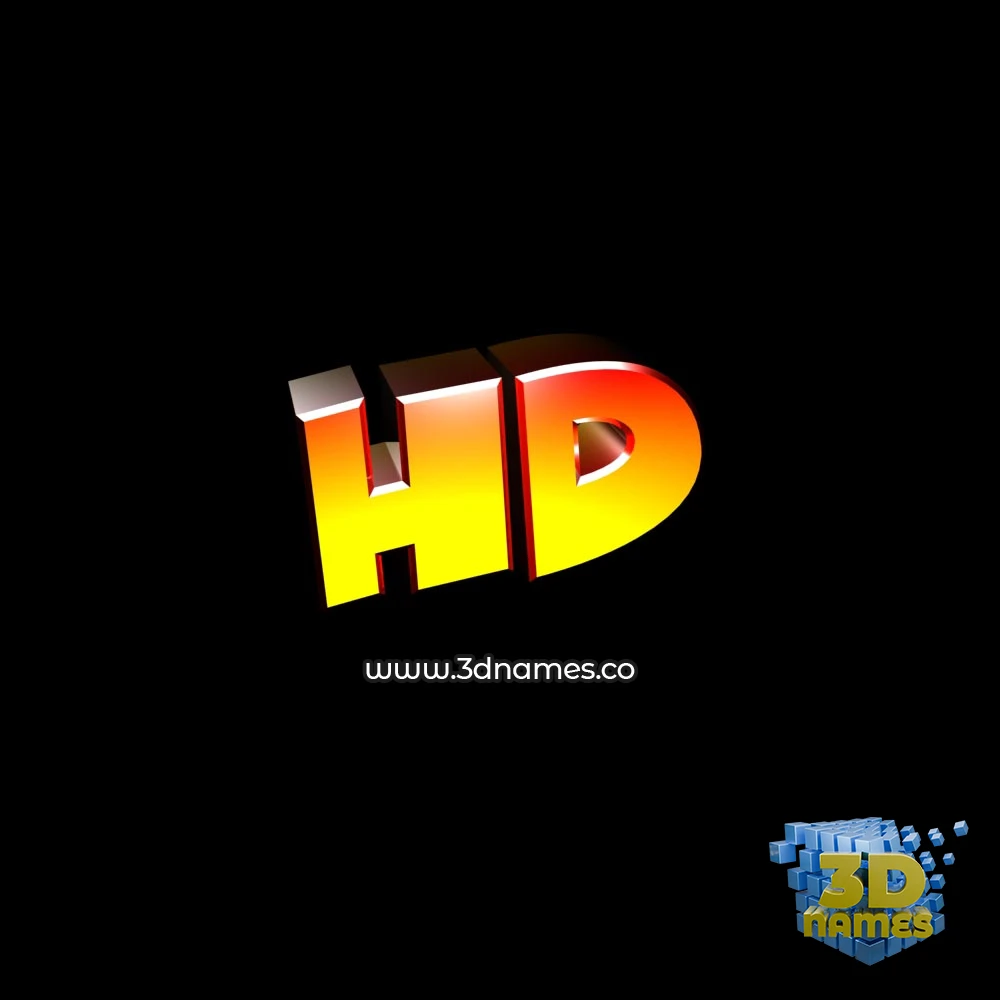 hd in Black Background style - 3D name wallpaper