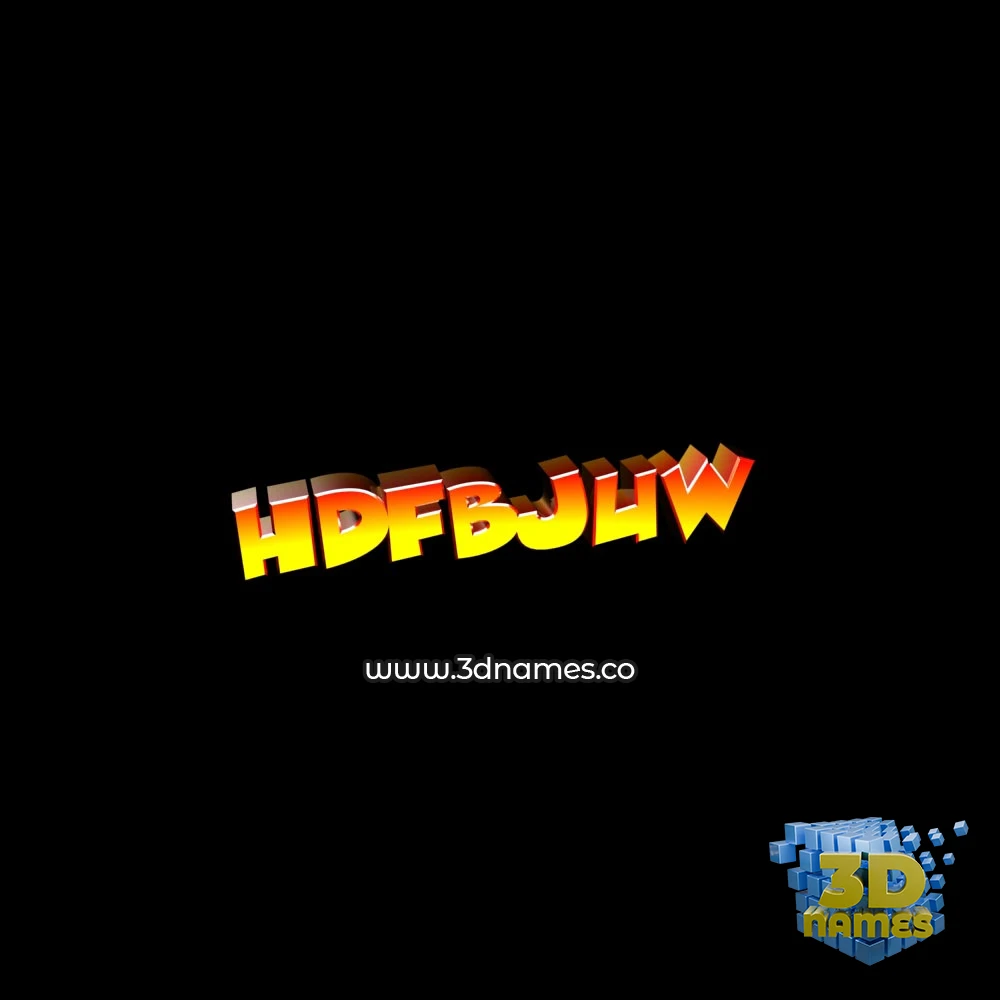 hdfbjuw in Black Background style - 3D name wallpaper