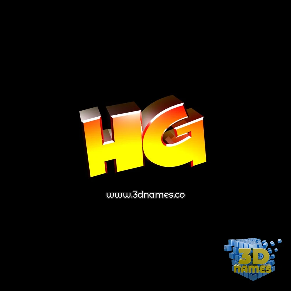 hg in Black Background style - 3D name wallpaper