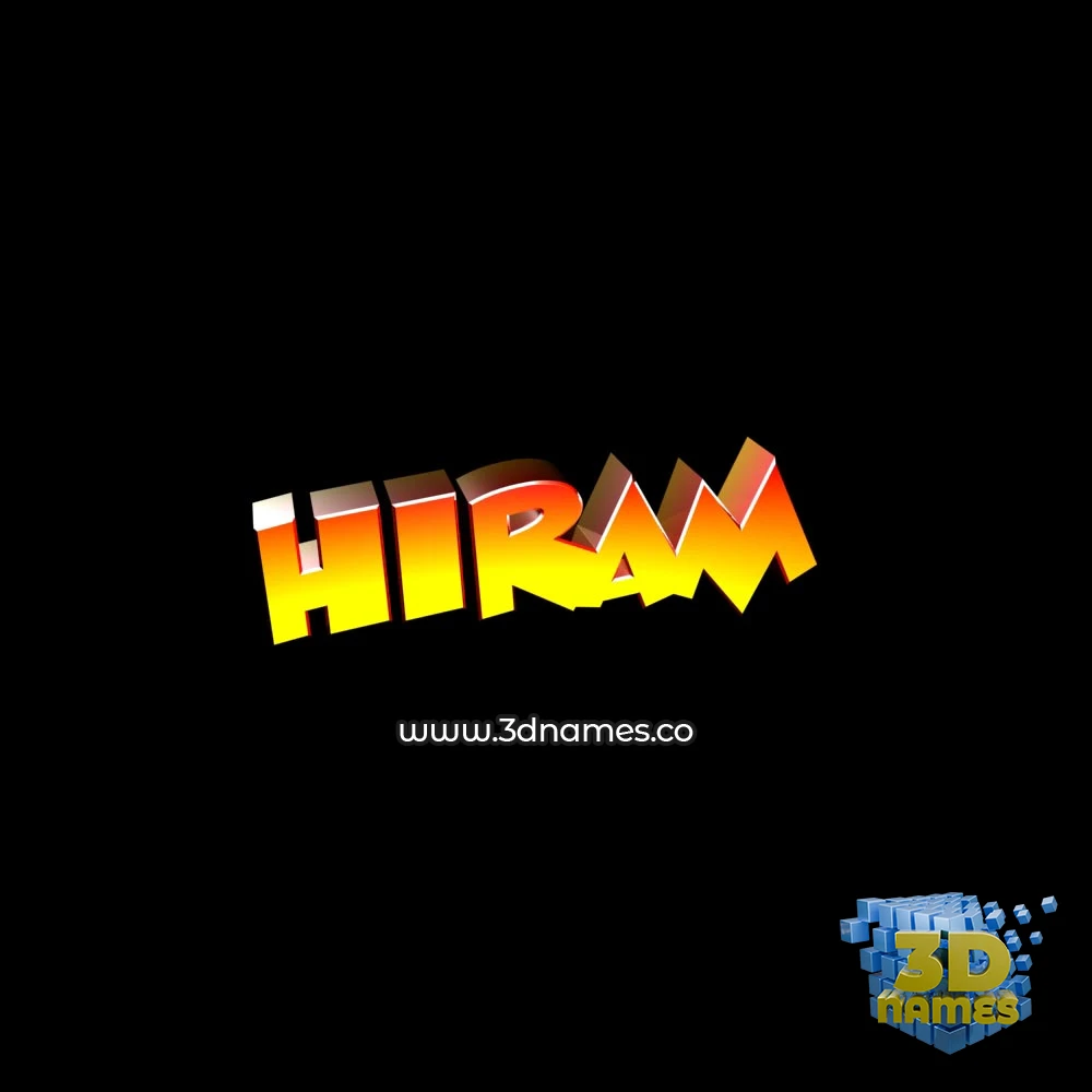 hiram in Black Background style - 3D name wallpaper