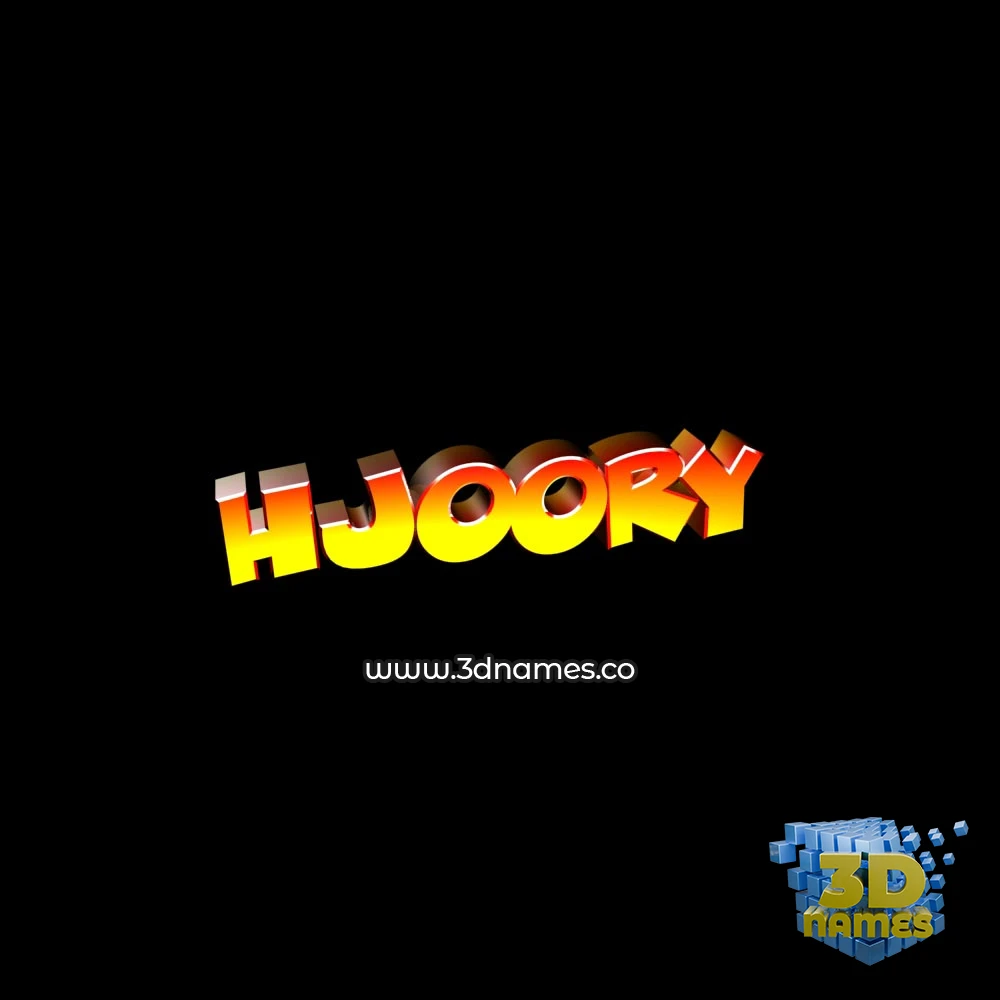 hjoory in Black Background style - 3D name wallpaper