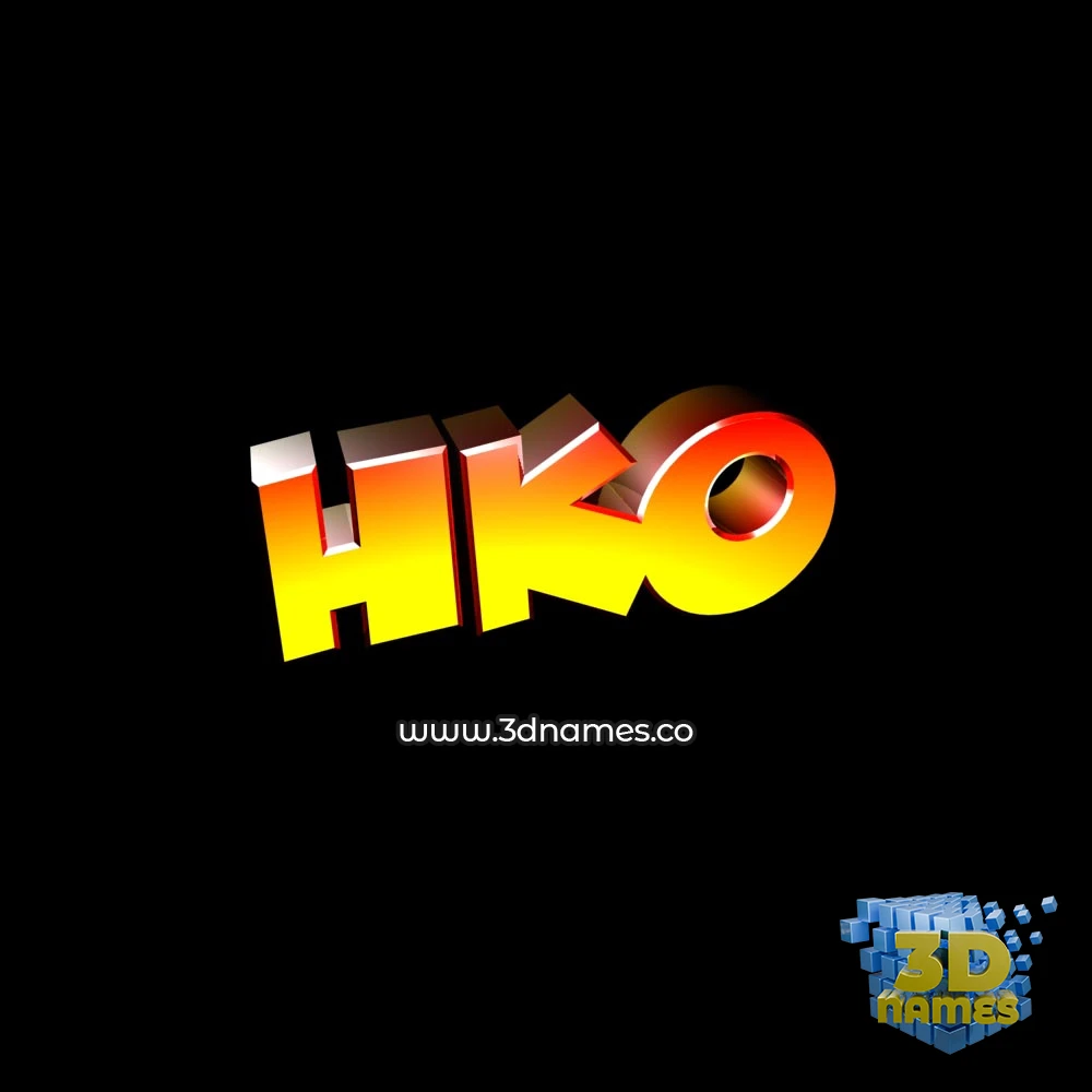 hko in Black Background style - 3D name wallpaper