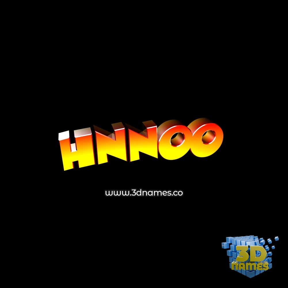 hnnoo in Black Background style - 3D name wallpaper