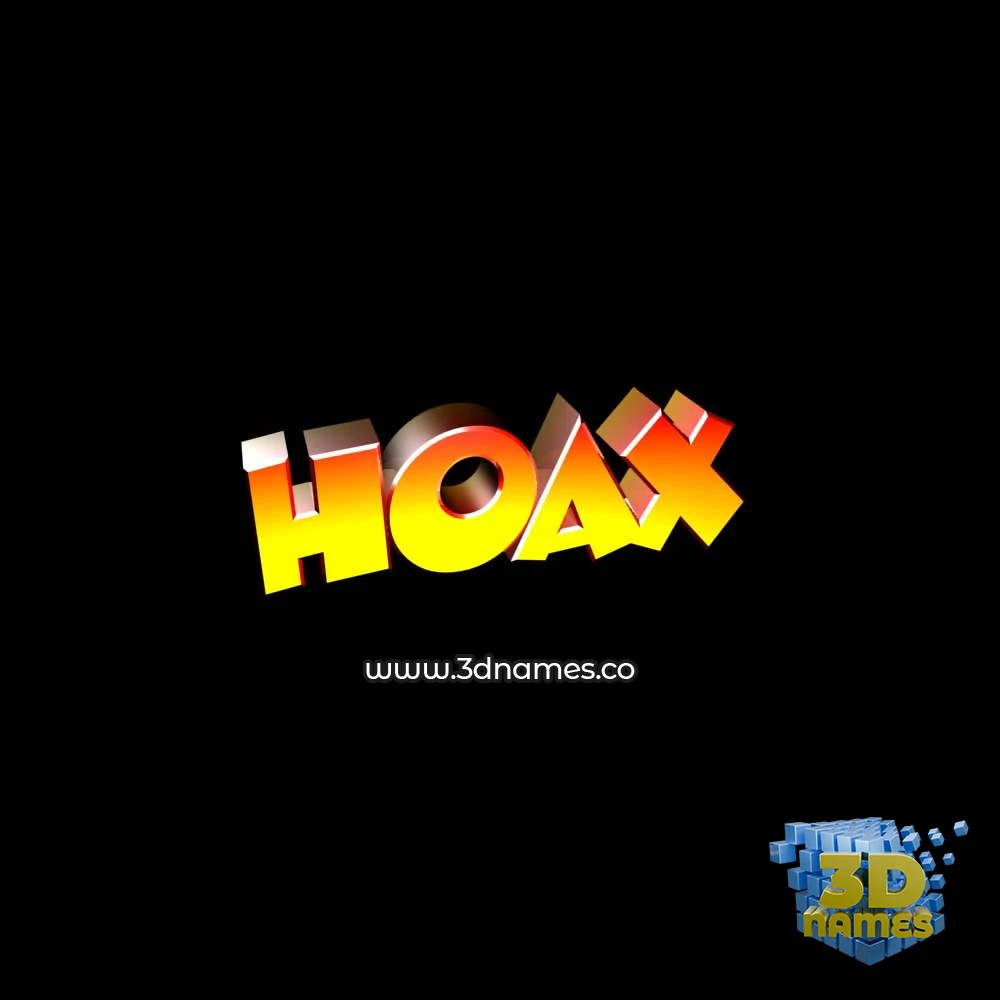 hoax in Black Background style - 3D name wallpaper