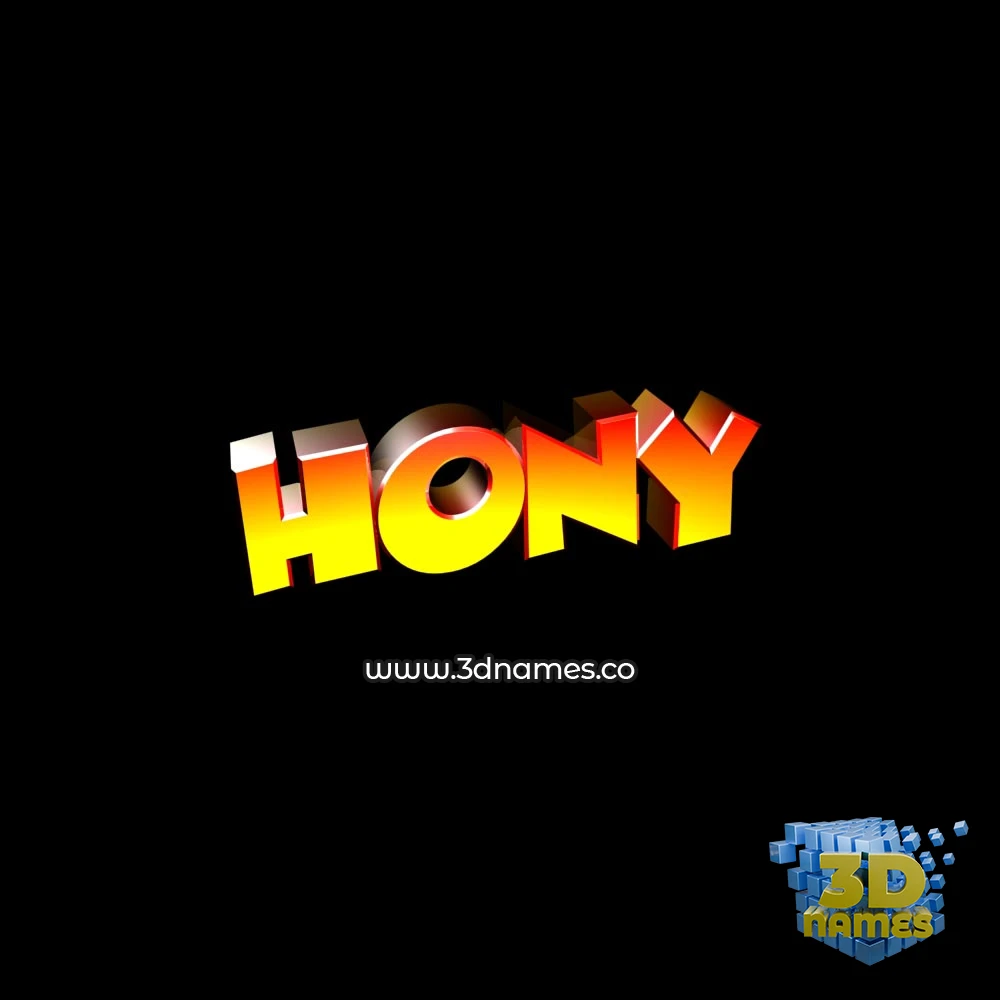 hony in Black Background style - 3D name wallpaper