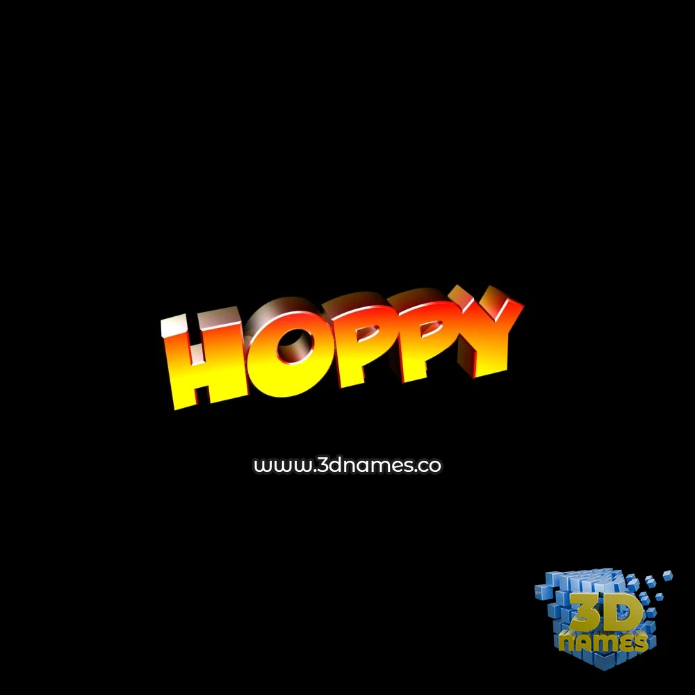 hoppy in Black Background style - 3D name wallpaper