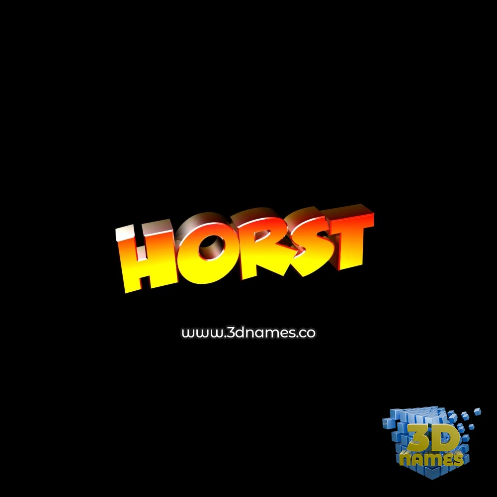 horst in Black Background style - 3D name wallpaper