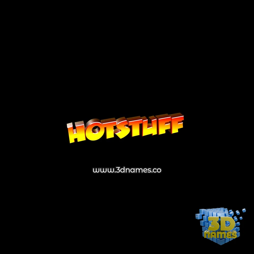 hotstuff in Black Background style - 3D name wallpaper