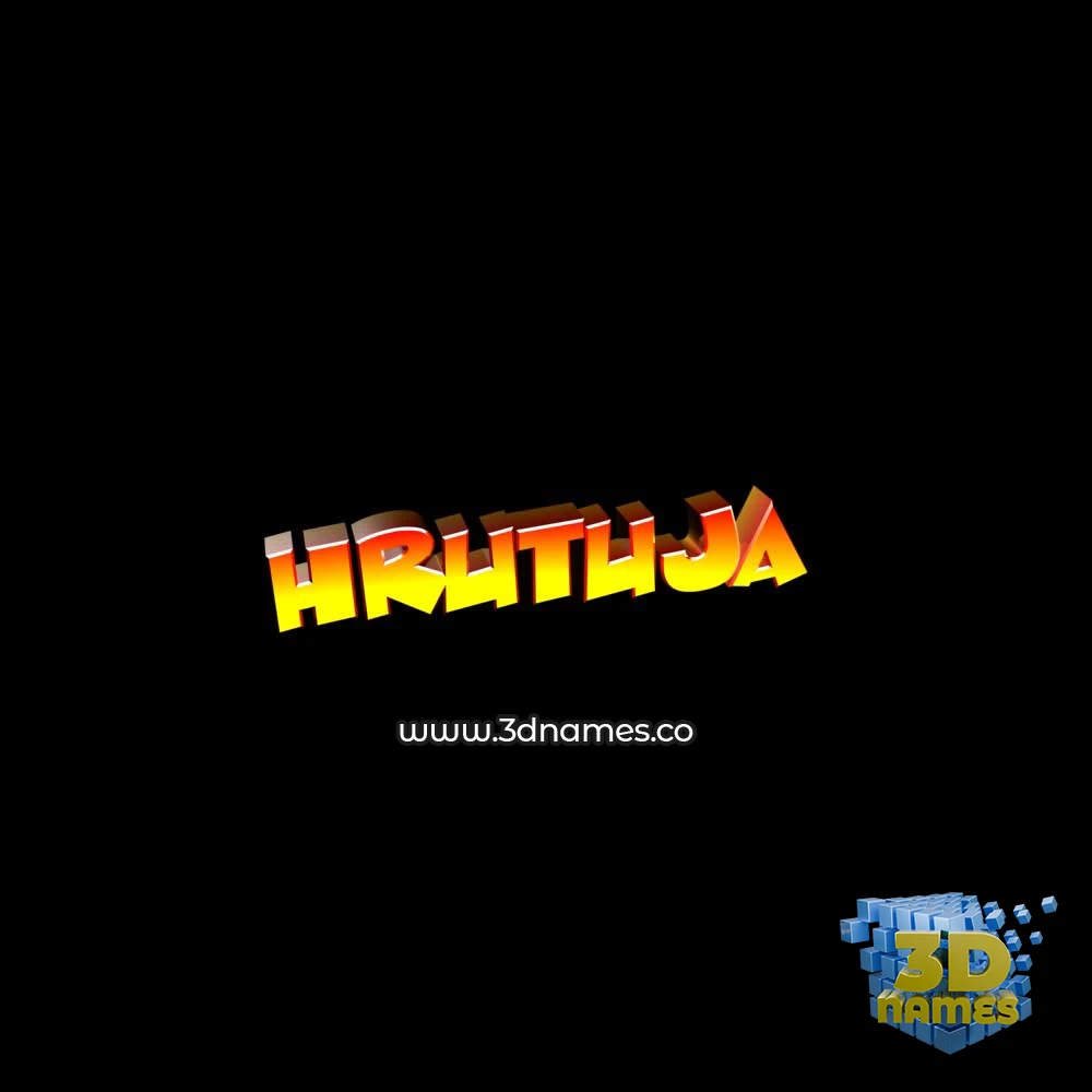 hrutuja in Black Background style - 3D name wallpaper