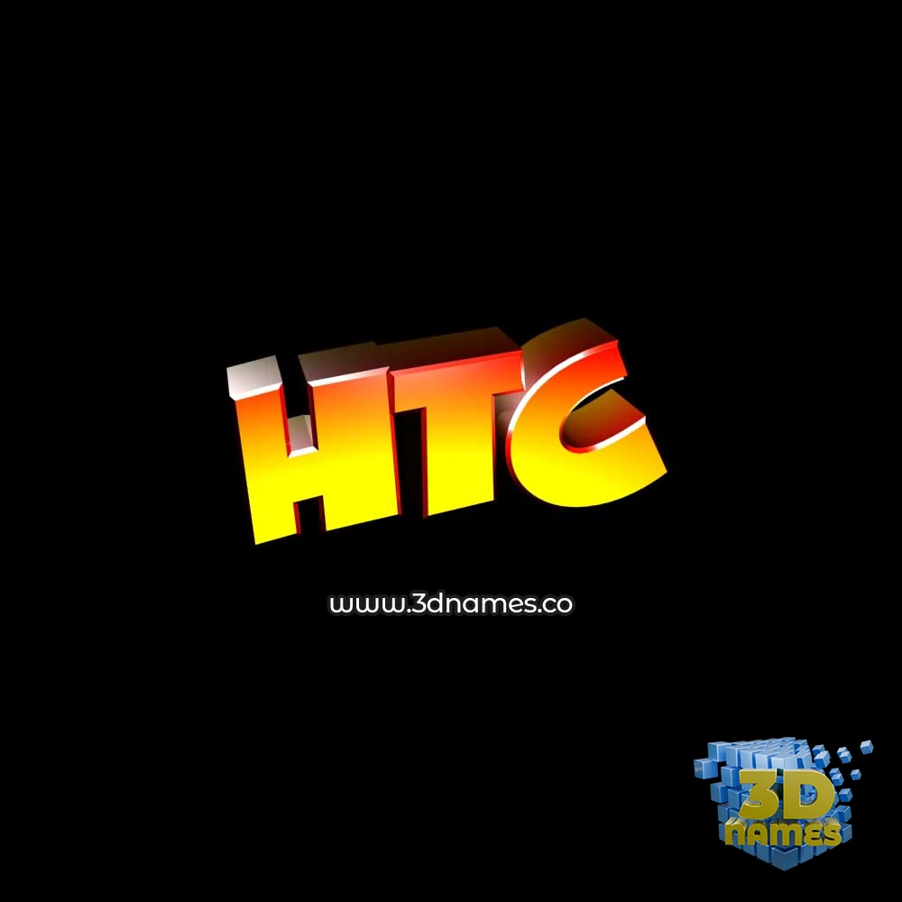 htc in Black Background style - 3D name wallpaper