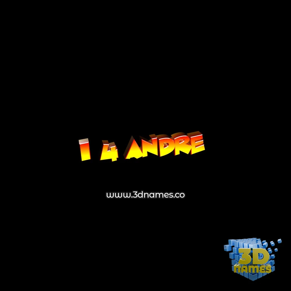 i 4 andre in Black Background style - 3D name wallpaper