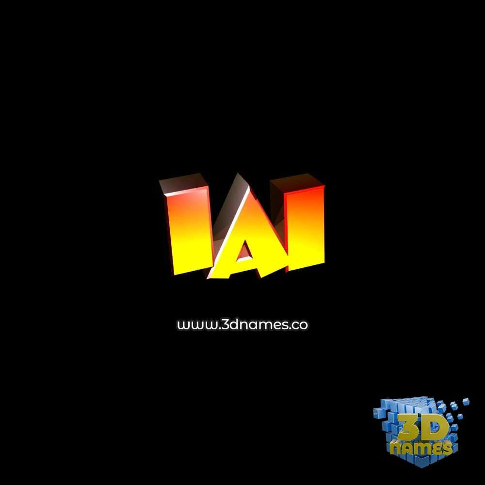 iai in Black Background style - 3D name wallpaper