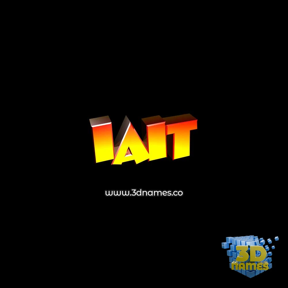 iait in Black Background style - 3D name wallpaper