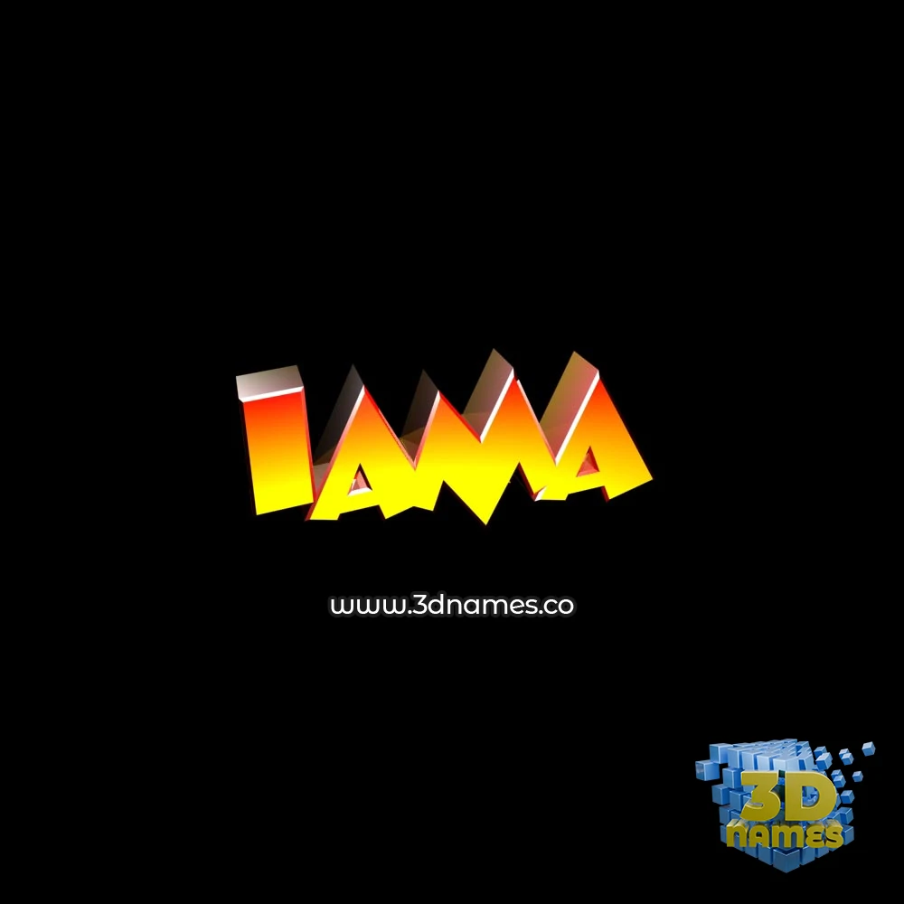 iama in Black Background style - 3D name wallpaper