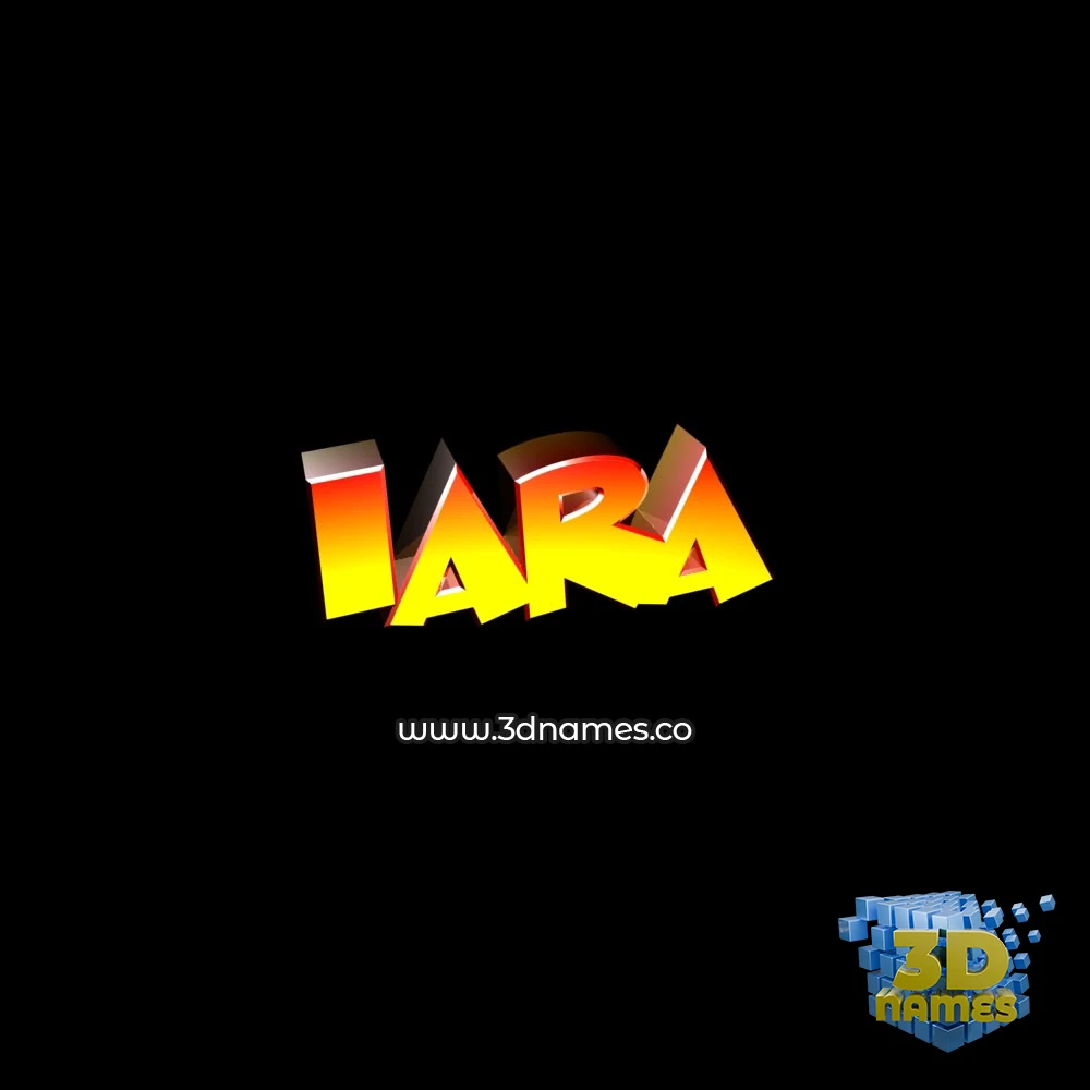 iara in Black Background style - 3D name wallpaper