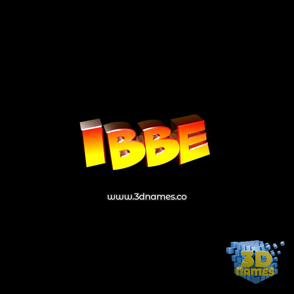 ibbe in Black Background style - 3D name wallpaper