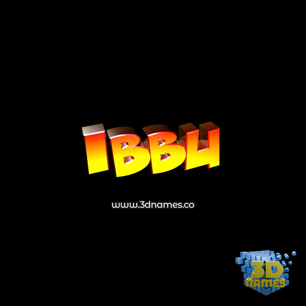 ibbu in Black Background style - 3D name wallpaper