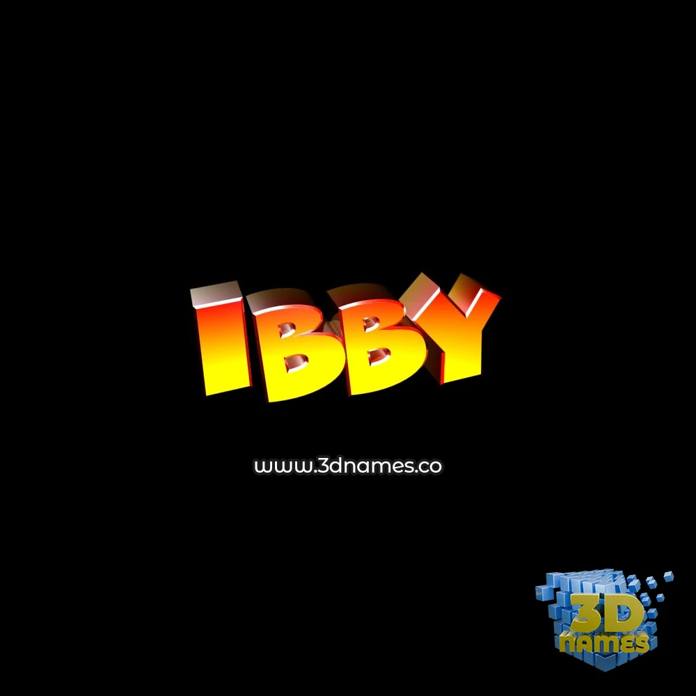 ibby in Black Background style - 3D name wallpaper