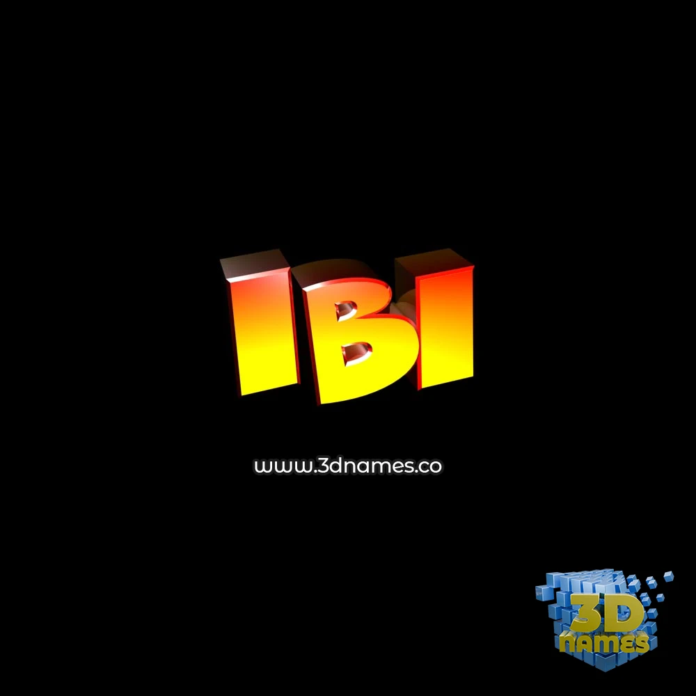 ibi in Black Background style - 3D name wallpaper