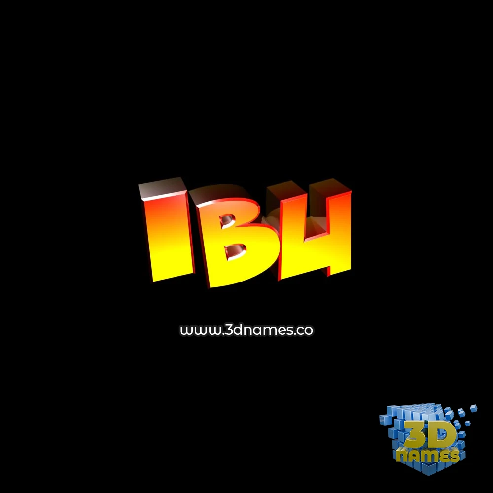 ibu in Black Background style - 3D name wallpaper