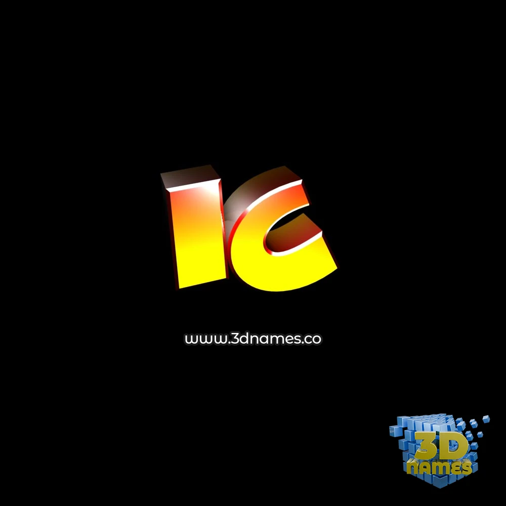ic in Black Background style - 3D name wallpaper