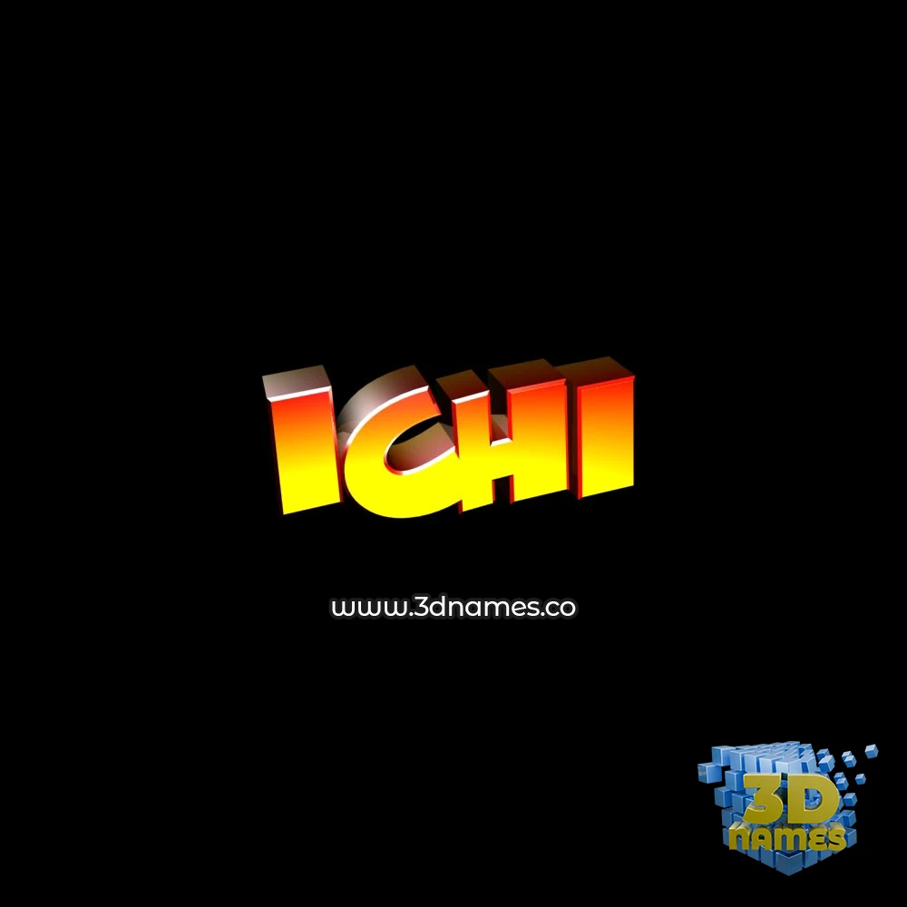 ichi in Black Background style - 3D name wallpaper