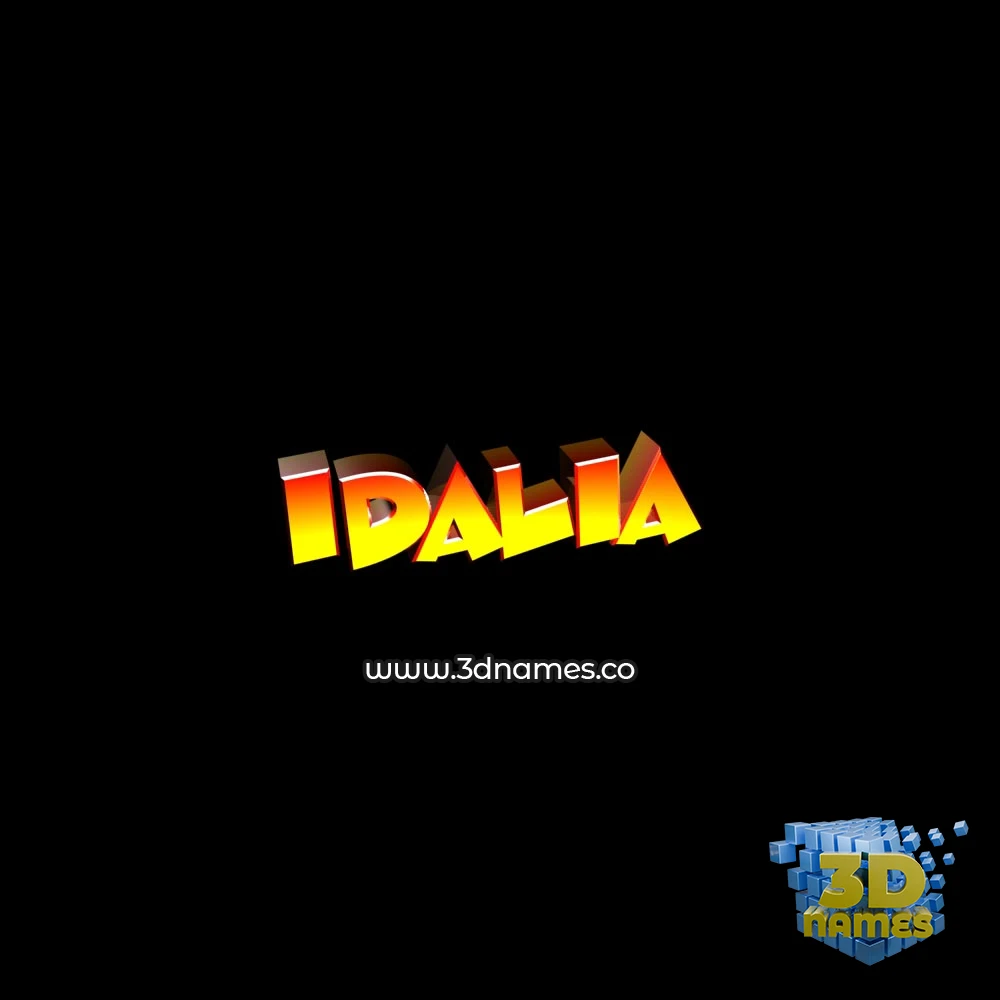 idalia in Black Background style - 3D name wallpaper