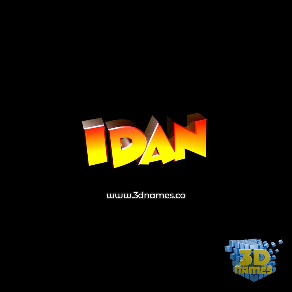 idan in Black Background style - 3D name wallpaper