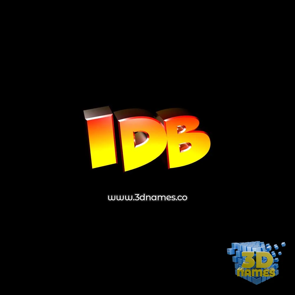 idb in Black Background style - 3D name wallpaper