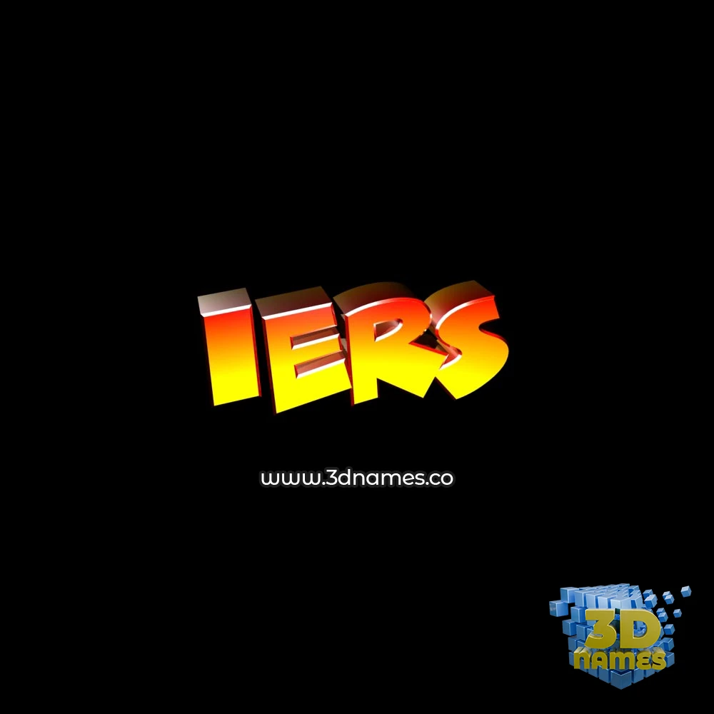 iers in Black Background style - 3D name wallpaper