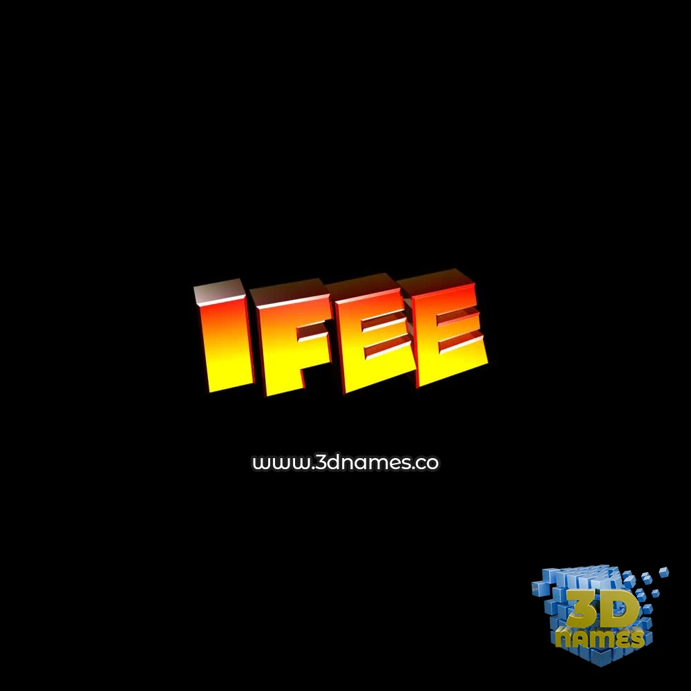 ifee in Black Background style - 3D name wallpaper