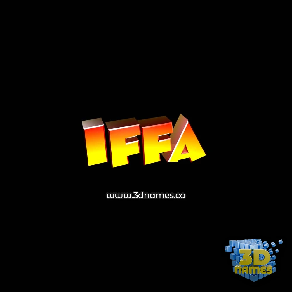 iffa in Black Background style - 3D name wallpaper