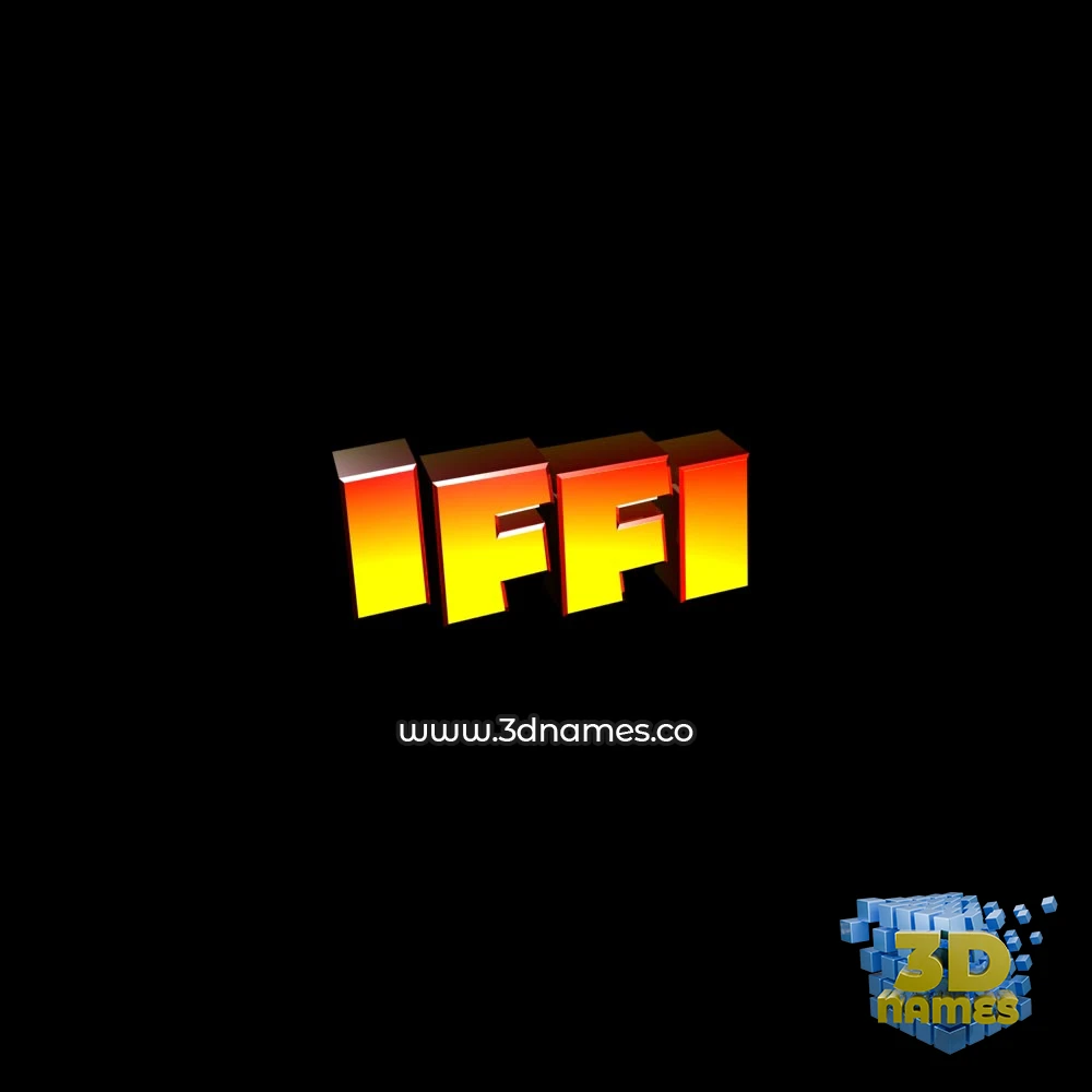 iffi in Black Background style - 3D name wallpaper