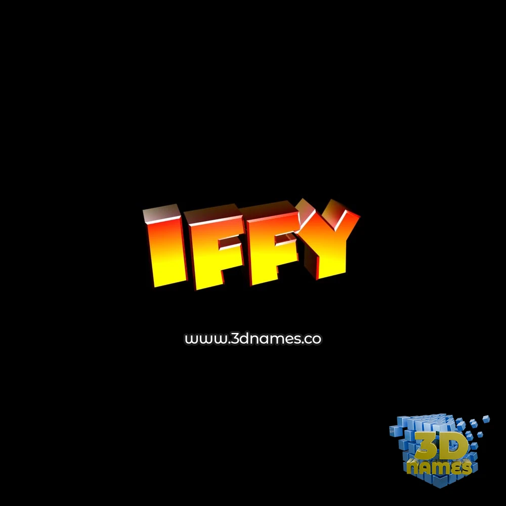 iffy in Black Background style - 3D name wallpaper