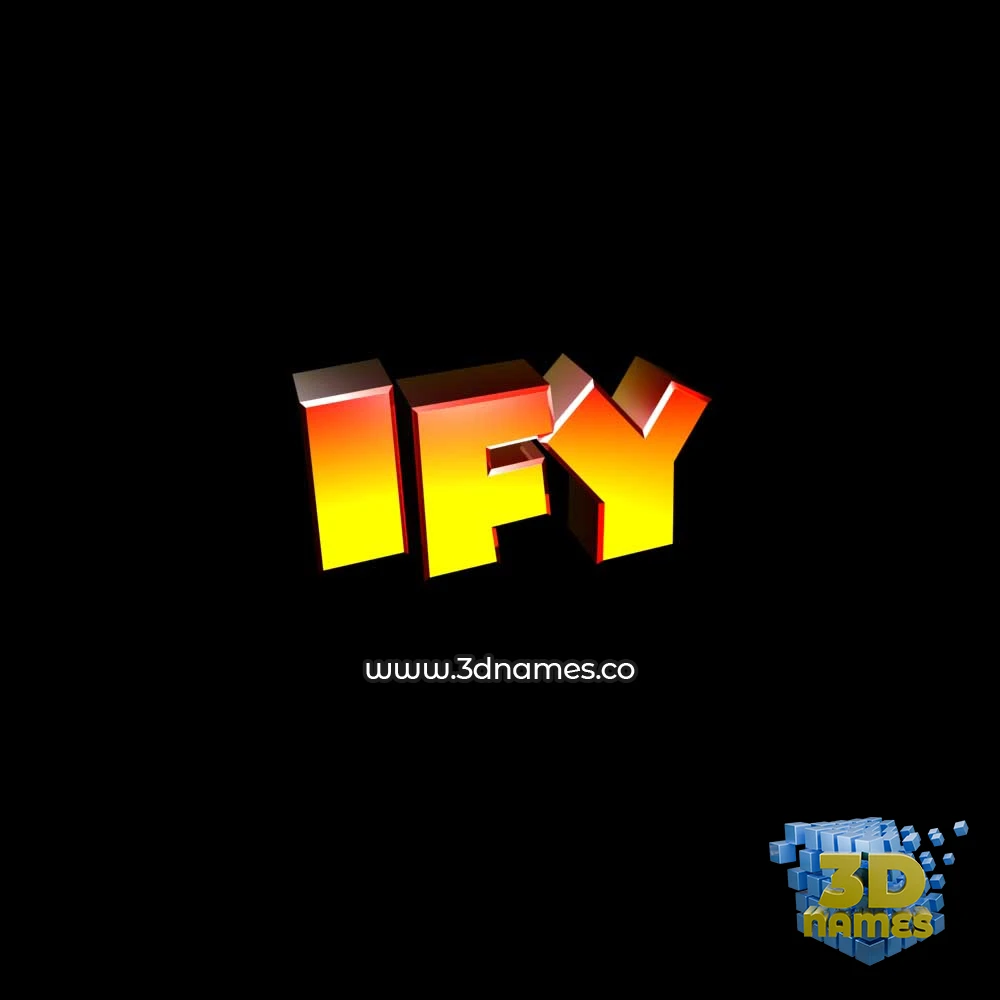ify in Black Background style - 3D name wallpaper