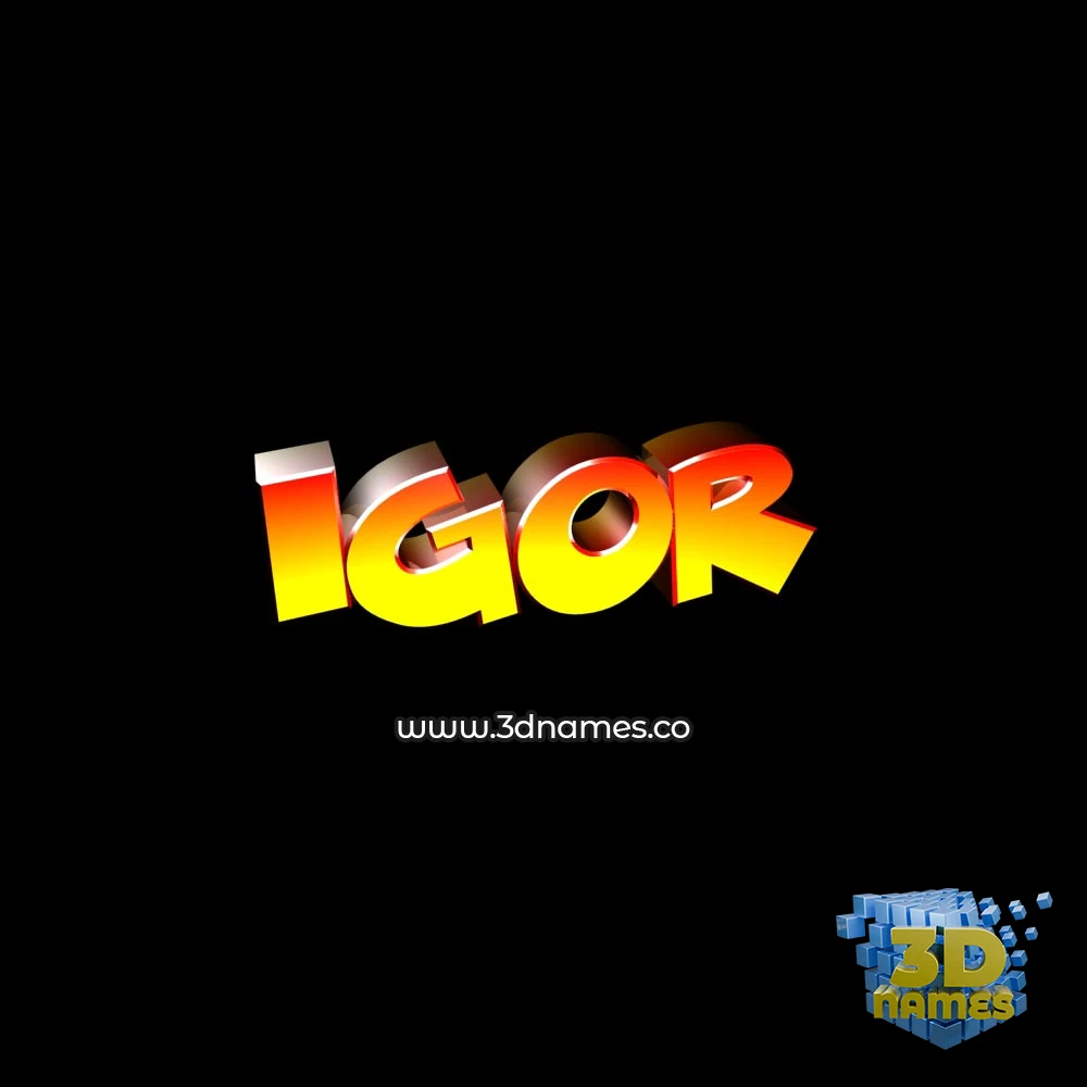 igor in Black Background style - 3D name wallpaper