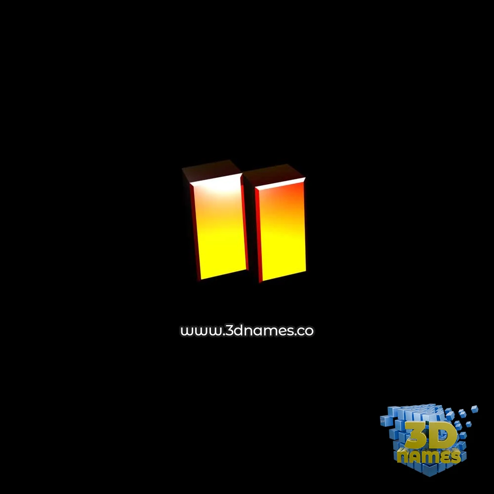 ii in Black Background style - 3D name wallpaper