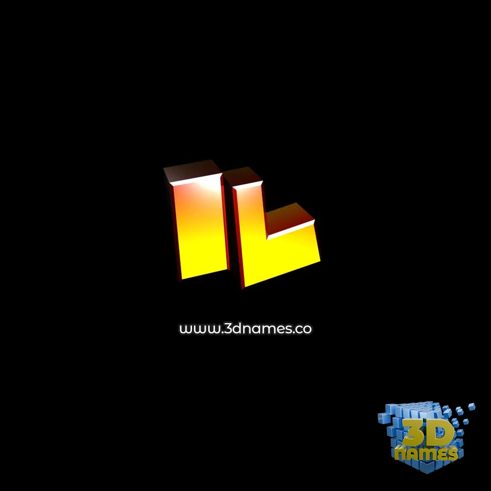 il in Black Background style - 3D name wallpaper