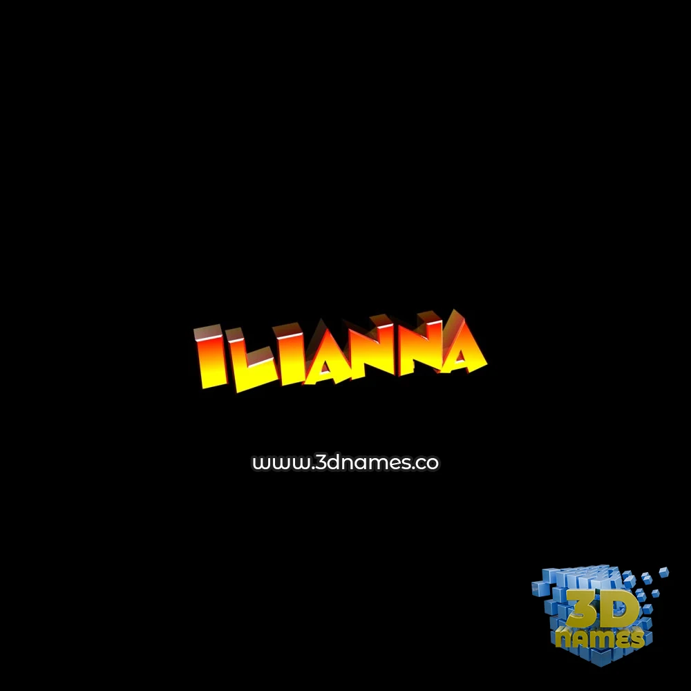 ilianna in Black Background style - 3D name wallpaper
