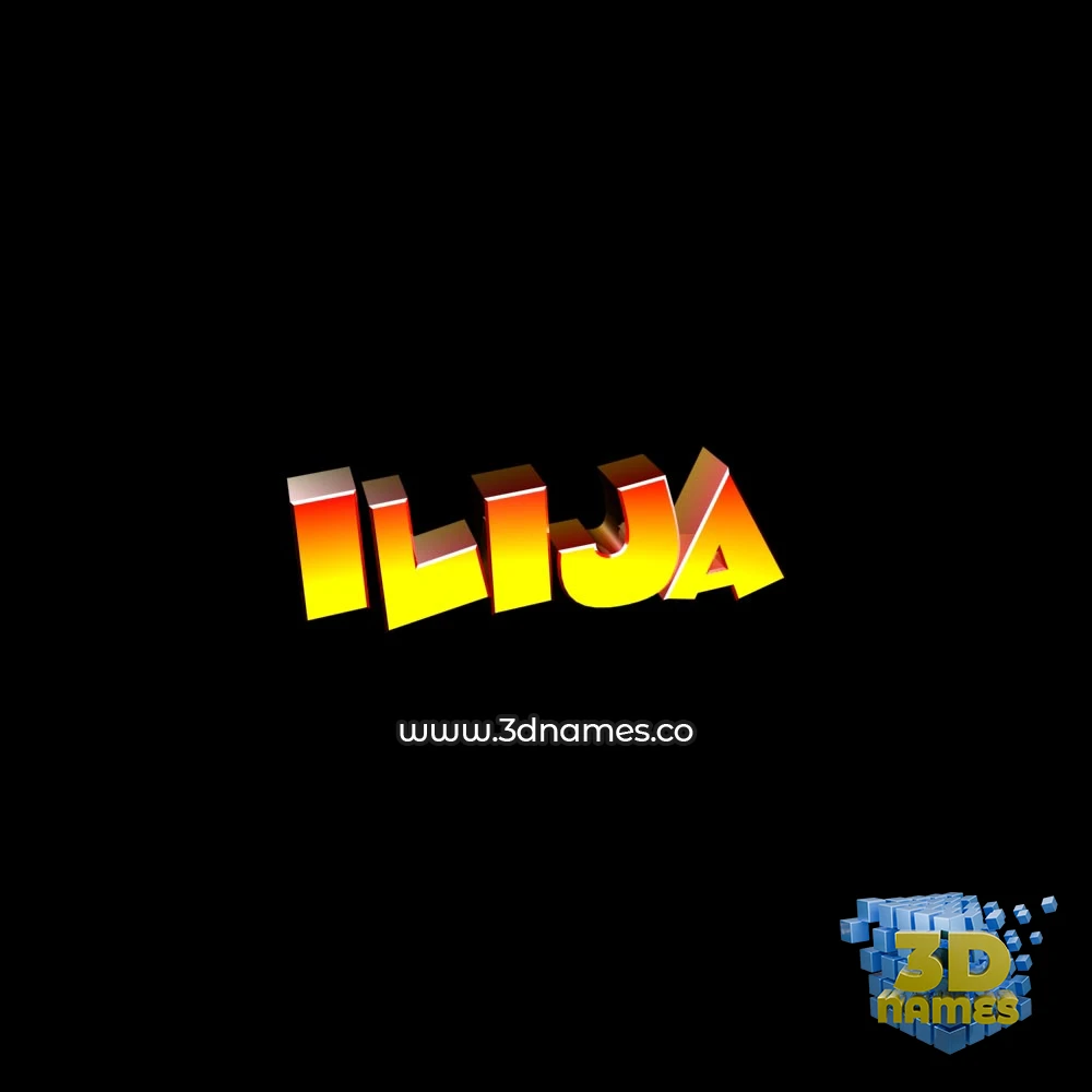 ilija in Black Background style - 3D name wallpaper