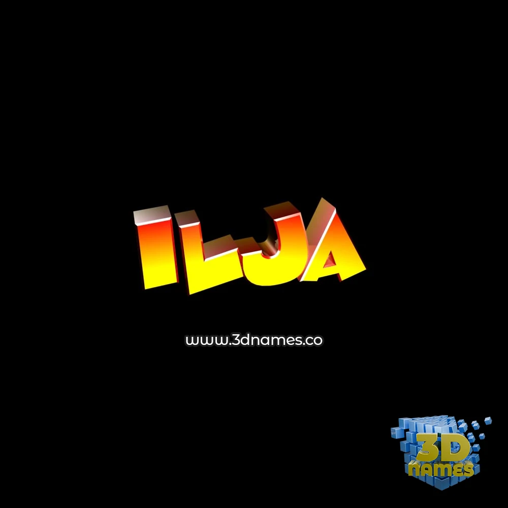 ilja in Black Background style - 3D name wallpaper