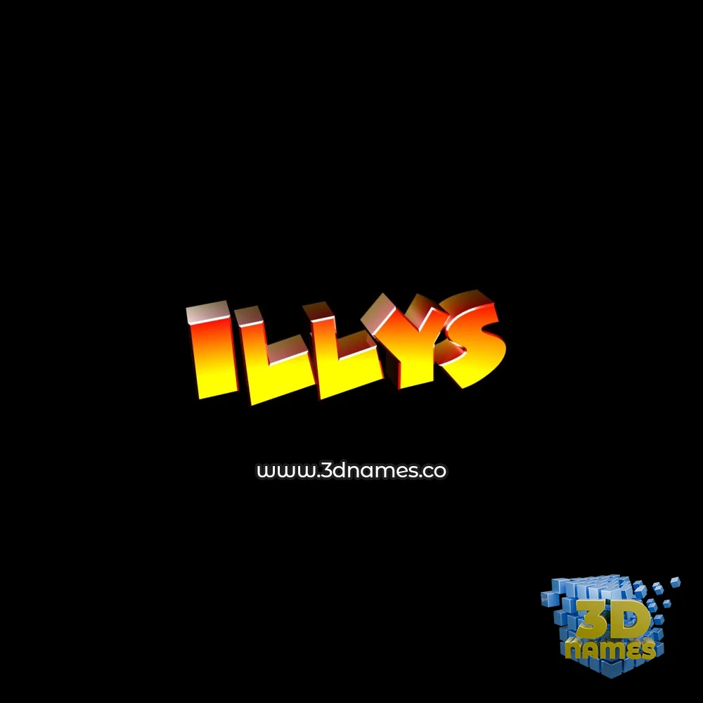 illys in Black Background style - 3D name wallpaper