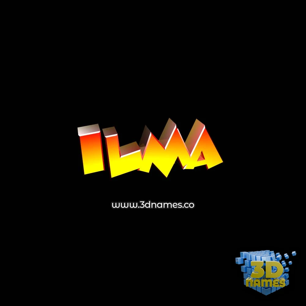 ilma in Black Background style - 3D name wallpaper